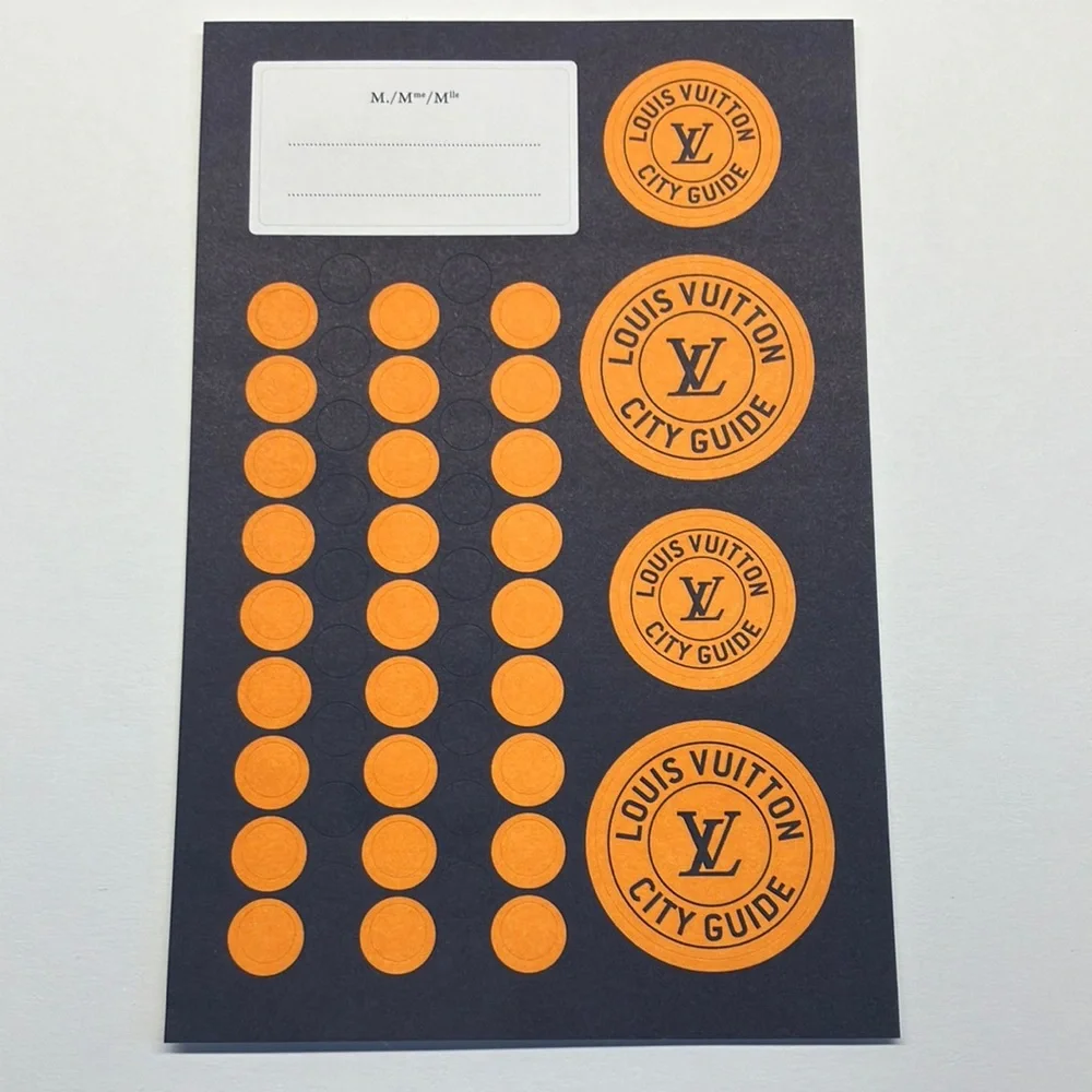 Louis Vuitton City Guide Stickers - Orange